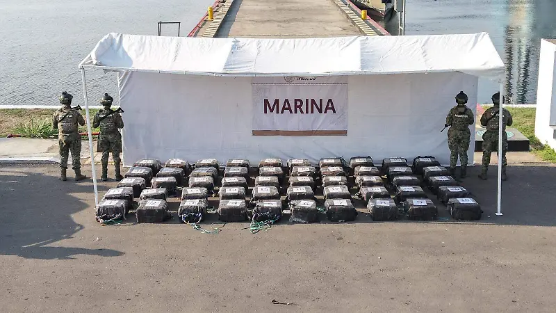 Marina decomisa droga mar Chiapas